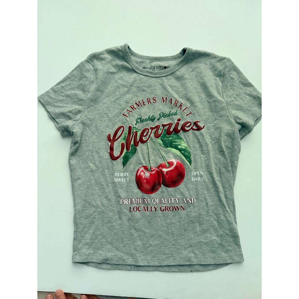 Social Edition Cherries Graphic Tee - Women's Large - Picture 2 of 4
